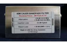 W3NQN Design mono band Cauer Elliptical filter the 40 meters band by K7MI